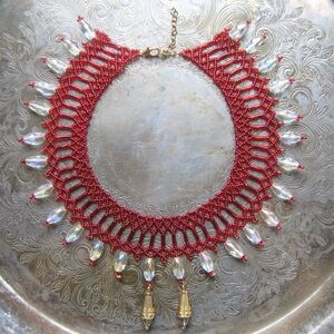 Red Beaded Necklace